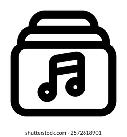 Note Music icon vector illustration style