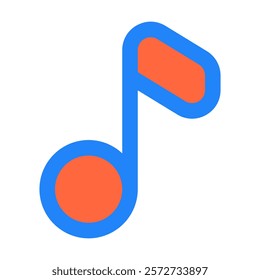 Note Music icon vector illustration style