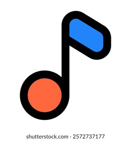 Note Music icon vector illustration style