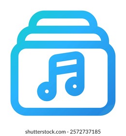 Note Music icon vector illustration style