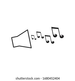 Note music icon vector logo illustration