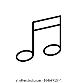 Note music icon vector sign and symbol on trendy design