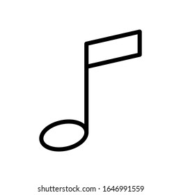 Note music icon vector sign and symbol on trendy design