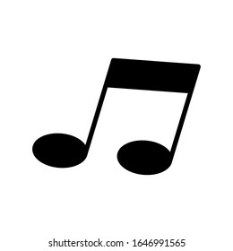 Note music icon vector sign and symbol on trendy design