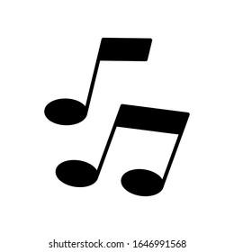 Note music icon vector sign and symbol on trendy design