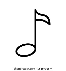 Note music icon vector sign and symbol on trendy design