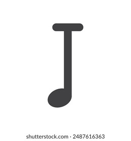 Note music with initial letter logo design