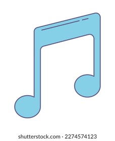 diseño de iconos aislados de música de notas