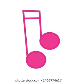 A note music isolated on white background.