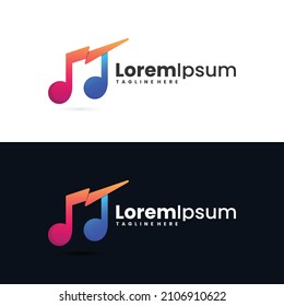 note music logo for business template