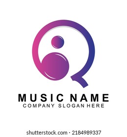 Note Music Logo Design, Sound Wave Logo Illustration, Company Brand Vector