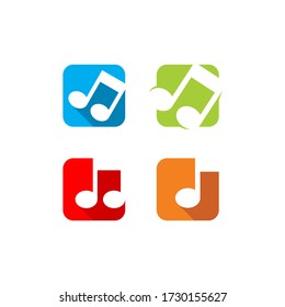 note music logo design vector