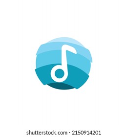 vector de diseño de logotipo de música de nota