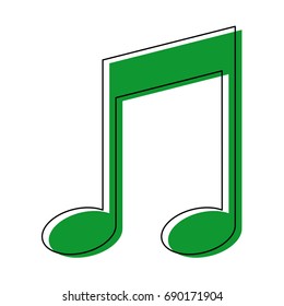 note music melody sound button web icon