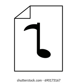 note music melody sound button web icon