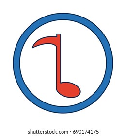 note music melody sound button web icon
