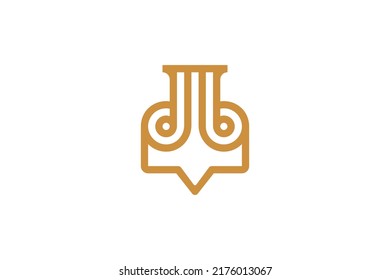  Note Music Monoline Logo Vector