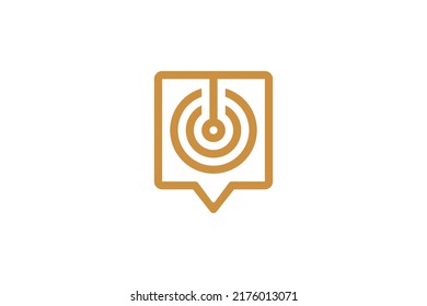  Note Music Monoline Logo Vector