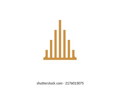  Note Music Monoline Logo Vector