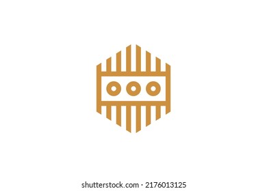  Note Music Monoline Logo Vector