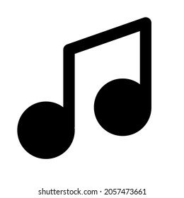 Note of a music playback Logotype layout