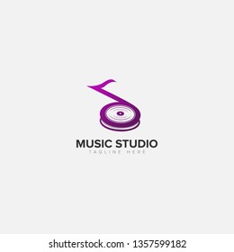 note Music production Studio Logo