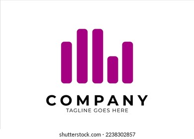 Note Music Purple logo design, minimalist Note Music Purple , flat design logo template element, vector illustration