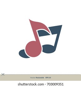 Note Music Sign Logo Template Illustration Design. Vector EPS 10.