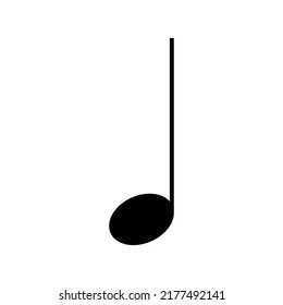 Note. Music sign on a white background. Vector illustration.