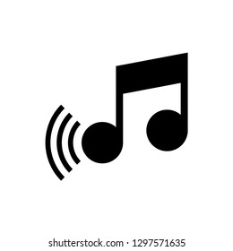 note music and signal icon vector