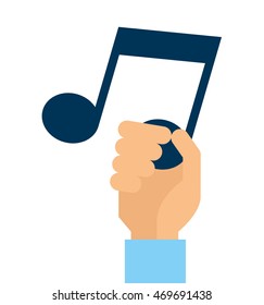 note music silhouette icon vector illustration design