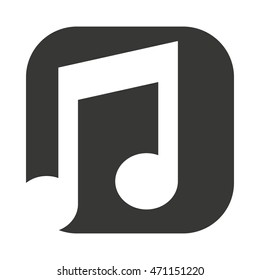 note music silhouette icon vector illustration design