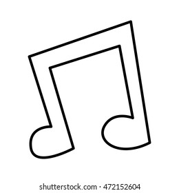 note music silhouette icon vector illustration design