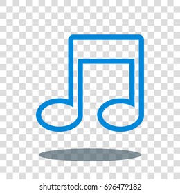 note music sound icon vector isolated
