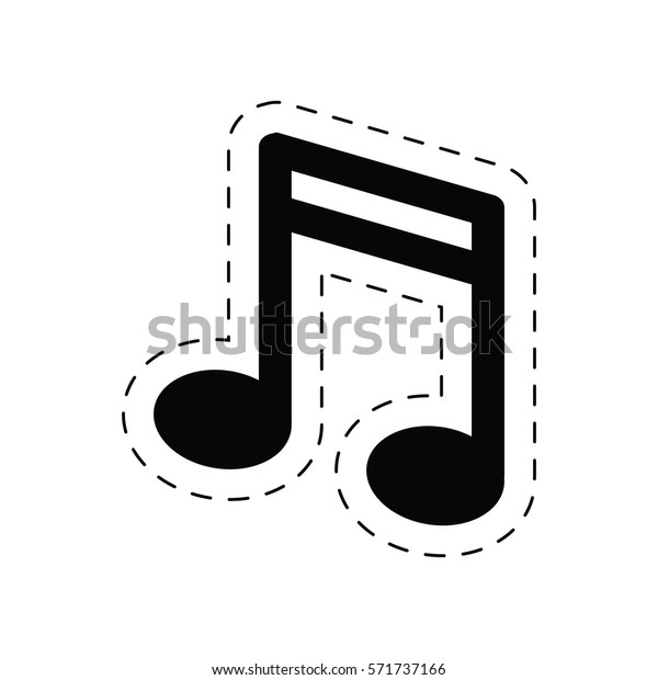 Note Music Sound Melody Pictogram Vector Stock Vector (Royalty Free ...