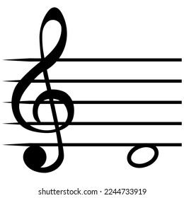 Note re music staff lines D clef solfeggio not