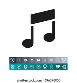 Note as music symbol simple icon