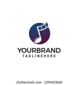 note music symbols logo design concept template vector
