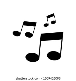 Note music vector icon, song symbol, Melody or tune icon