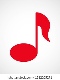 Note music vector icon, song symbol, Melody or tune icon