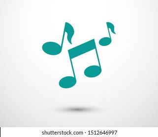 Note music vector icon, song symbol, Melody or tune icon