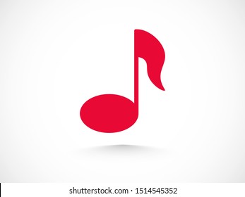 Note music vector icon, song symbol, Melody or tune icon