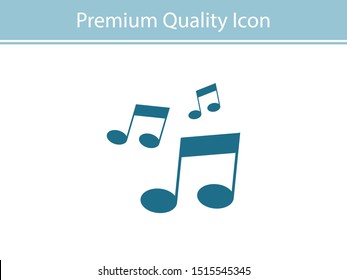 Note music vector icon, song symbol, Melody or tune icon