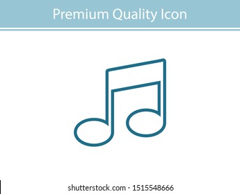 Note music vector icon, song symbol, Melody or tune icon