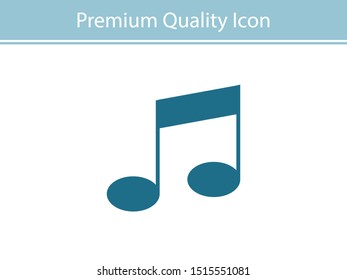 Note music vector icon, song symbol, Melody or tune icon