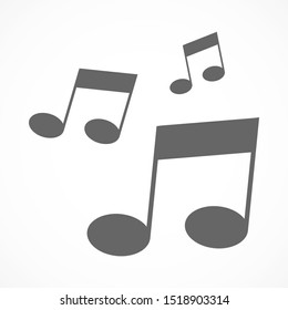 Note music vector icon, song symbol, Melody or tune icon