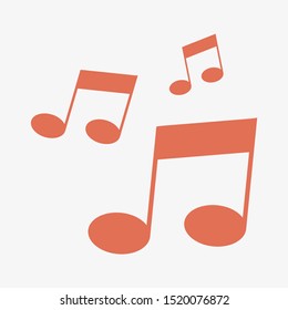 Note music vector icon, song symbol, Melody or tune icon