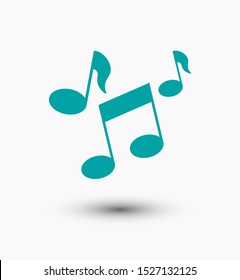 Note music vector icon, song symbol, Melody or tune icon
