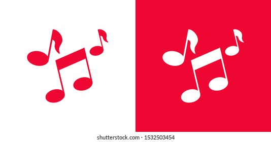 Note music vector icon, song symbol, Melody or tune icon