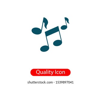 Note music vector icon, song symbol, Melody or tune icon